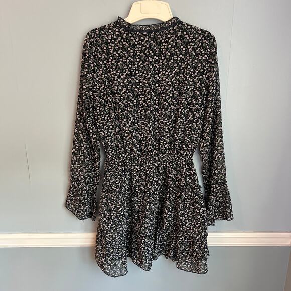 Lulus Navy Blue Flowered Dress Size Small Preloved - Picture 2 of 14